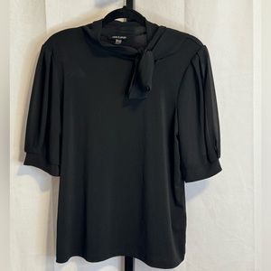 Cable & Gauge Black Necktie Blouse